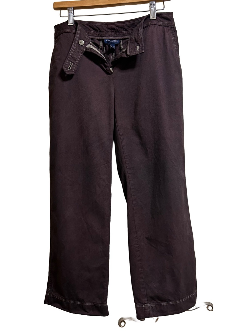 Vintage Ann Taylor 90s Cotton Rayon Espresso Chino Pants Size 4